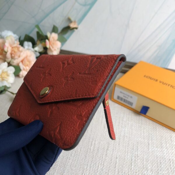 Louis Vuitton Key Pouch Monogram Empreinte Marine Rouge - Red 77591 - Image 4