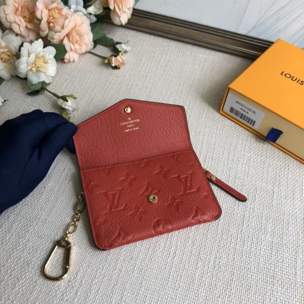 Louis Vuitton Key Pouch Monogram Empreinte Marine Rouge - Red 77591 - Image 3