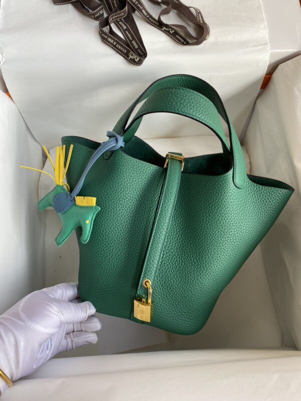 Hermes Vegetable Basket Picotin - Green 59265 - Image 5