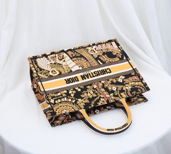 Dior Bolsa Christian Book Tote Bag - Brown 50649 - Image 5