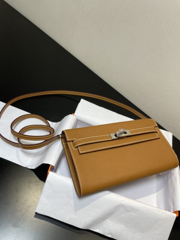 Hermes Kelly Crossbody Bag - Golden Brown 67057 - Image 2