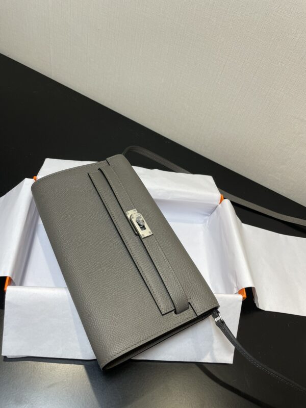 Hermes Kelly Crossbody Bag - Tin Gray 28295 - Image 2