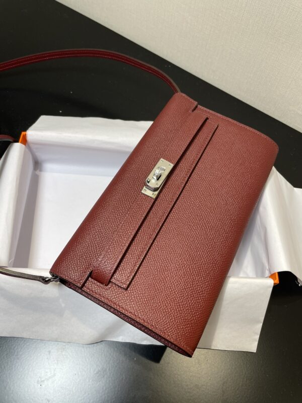 Hermes Kelly Crossbody Bag - Wine Red 39135 - Image 2