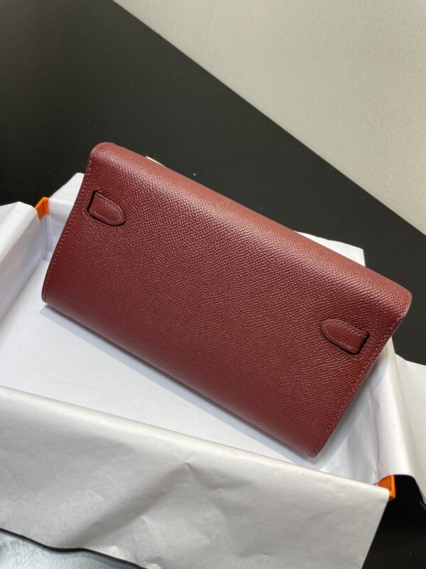 Hermes Kelly Crossbody Bag - Wine Red 39135 - Image 5