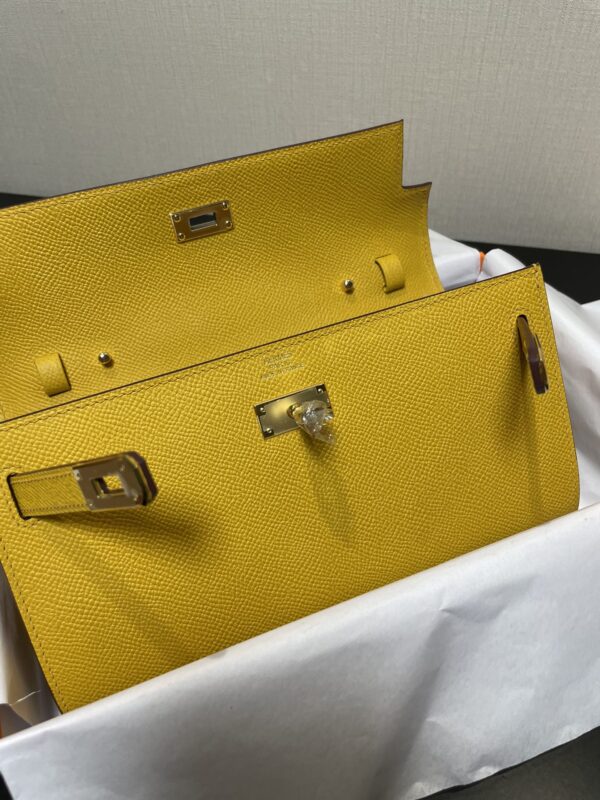 Hermes Kelly Crossbody Bag - Naple Yellow 23356 - Image 3