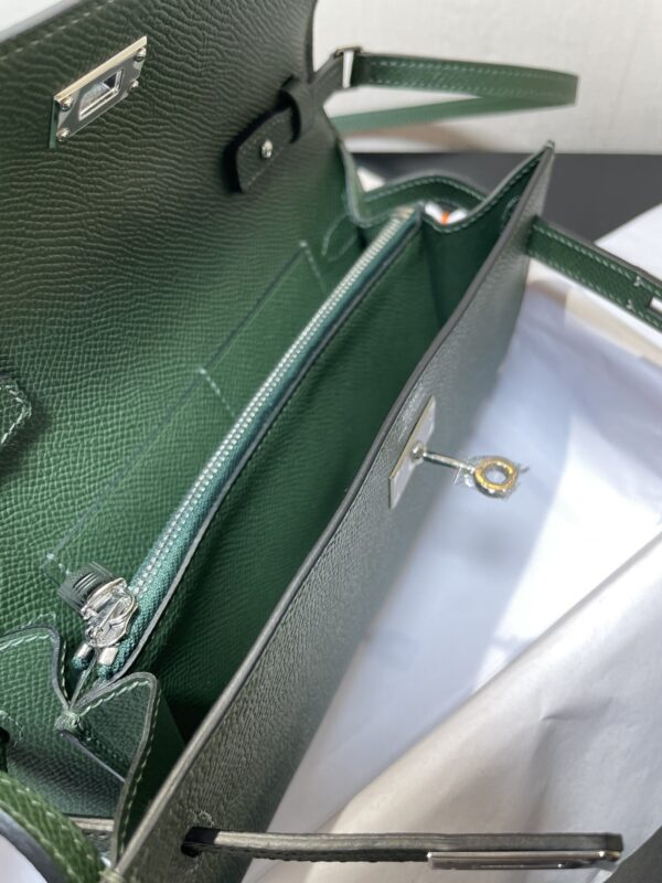 Hermes Kelly Crossbody Bag - British Green 46822 - Image 3