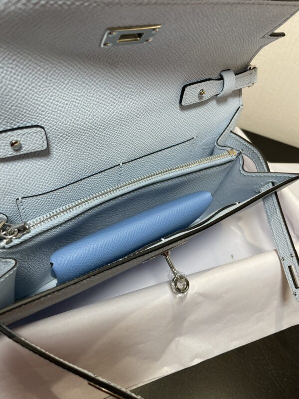 Hermes Kelly Crossbody Bag - Haze Blue 27718 - Image 4