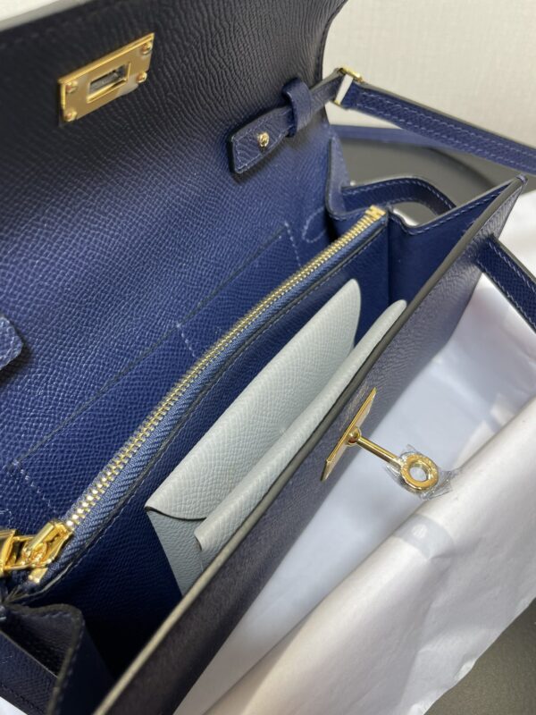 Hermes Kelly Crossbody Bag - Royal Blue 99169 - Image 2