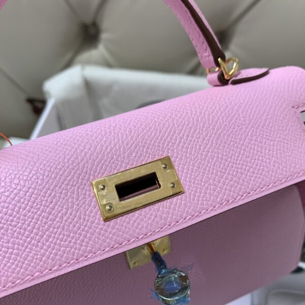 Hermes Mini 2nd Generation Handbag – Purple 88892 - Image 5