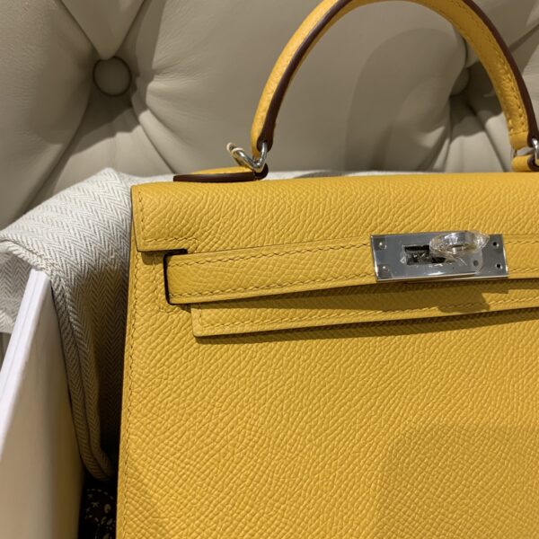 Hermes Mini 2nd Generation Handbag – Yellow 19397 - Image 2