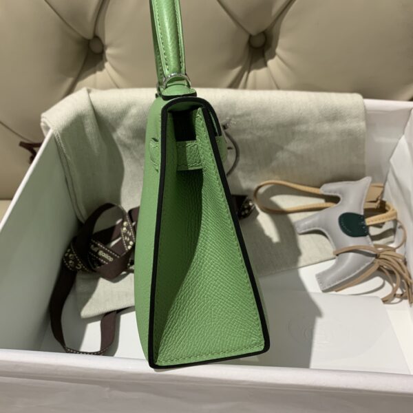 Hermes Mini 2nd Generation Handbag – Green 63014 - Image 4