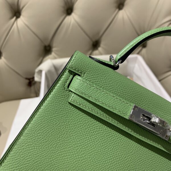 Hermes Mini 2nd Generation Handbag – Green 63014 - Image 2