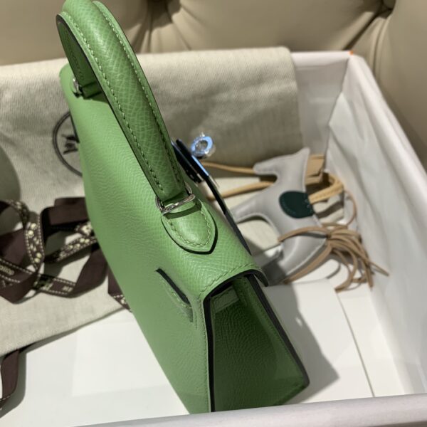 Hermes Mini 2nd Generation Handbag – Green 63014 - Image 3