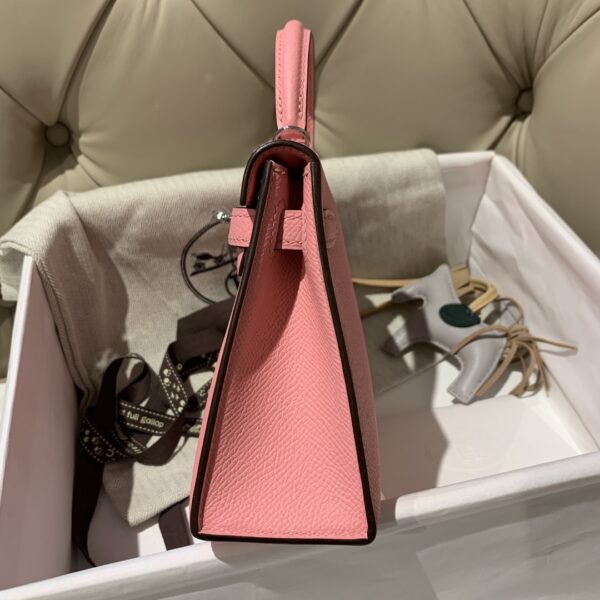 Hermes Mini 2nd Generation Handbag – Pink 35225 - Image 3