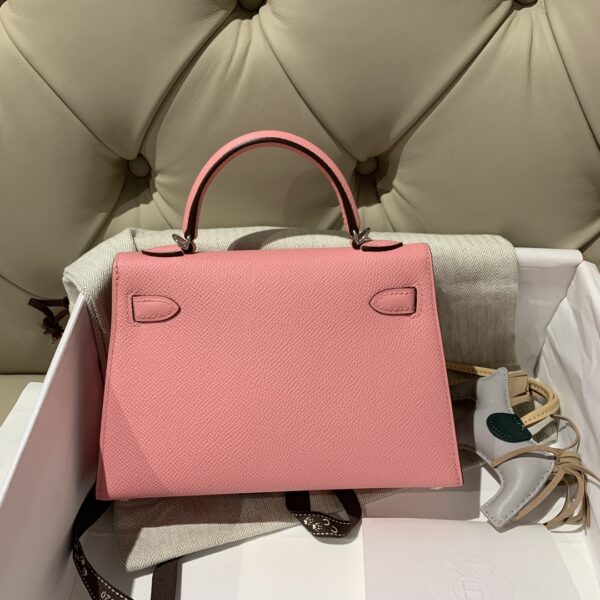 Hermes Mini 2nd Generation Handbag – Pink 35225 - Image 5