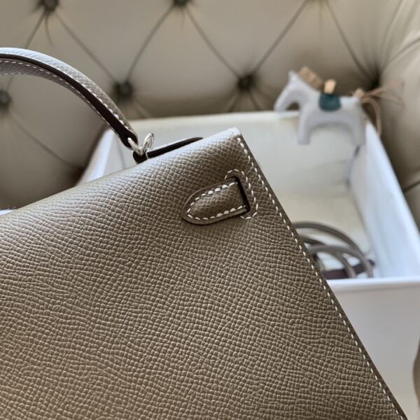 Hermes ck18 Mini 2nd Generation Handbag - Elephant Gray 52310 - Image 2