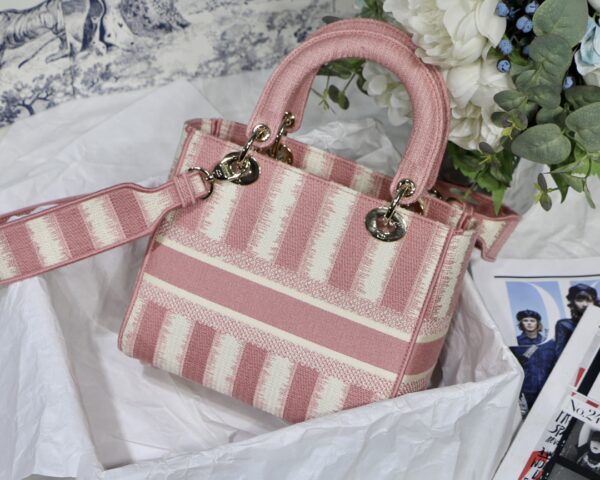 Dior Lady D Embroidery Series - Pink White Light Gold 37878 - Image 2