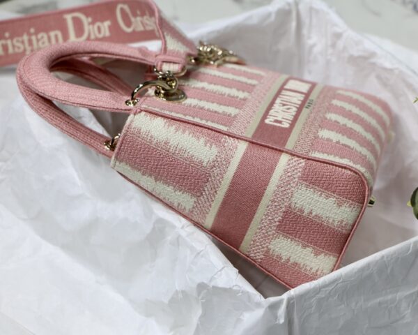 Dior Lady D Embroidery Series - Pink White Light Gold 37878 - Image 3