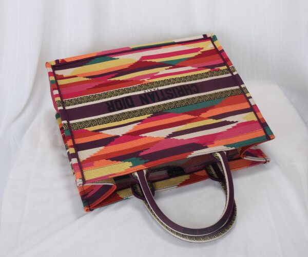 Dior Small Book Tote Multicolor Patchwork Embroidery Handbag 35289 - Image 5