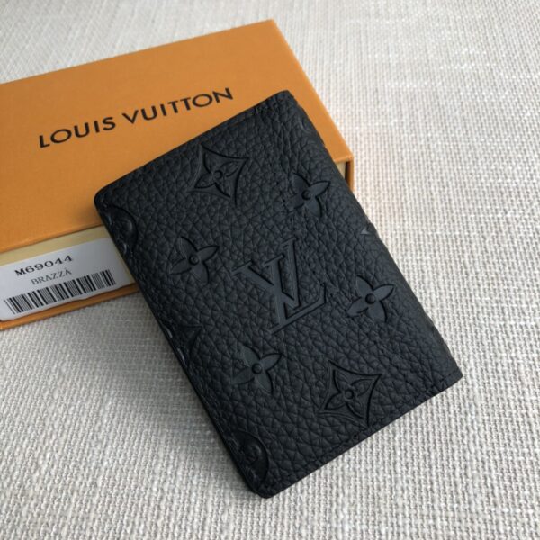 Louis Vuitton Taurillon Pocket Wallet - Black 37080 - Image 5