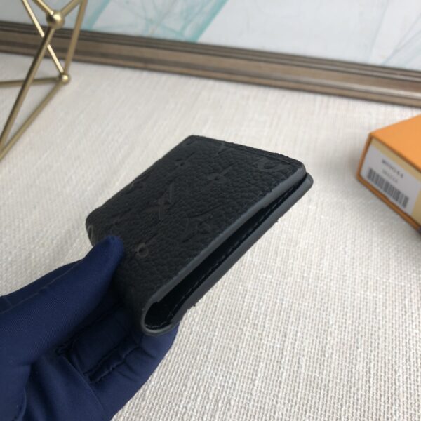 Louis Vuitton Taurillon Pocket Wallet - Black 37080 - Image 4