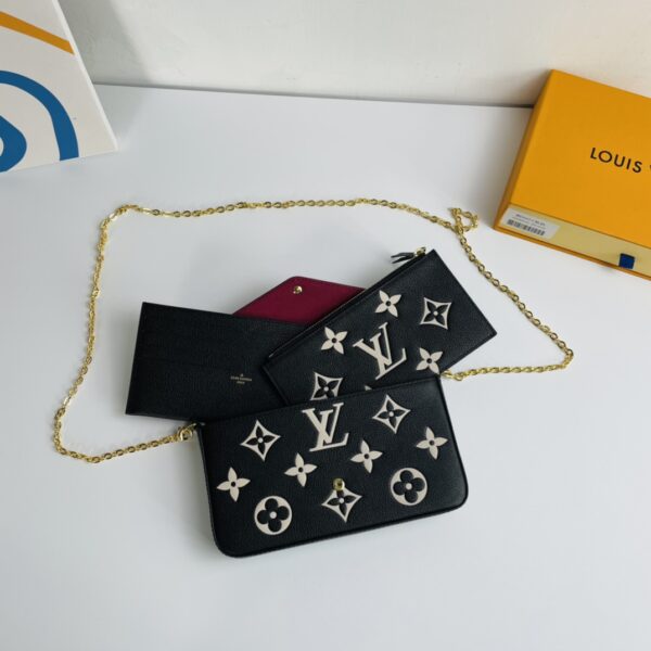 Louis Vuitton Félicie Pochette Chain Bag - Black 54655 - Image 3