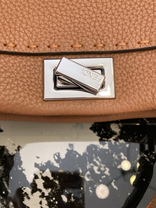 Fendi Peekaboo Handbag - Brown 97786 - Image 2