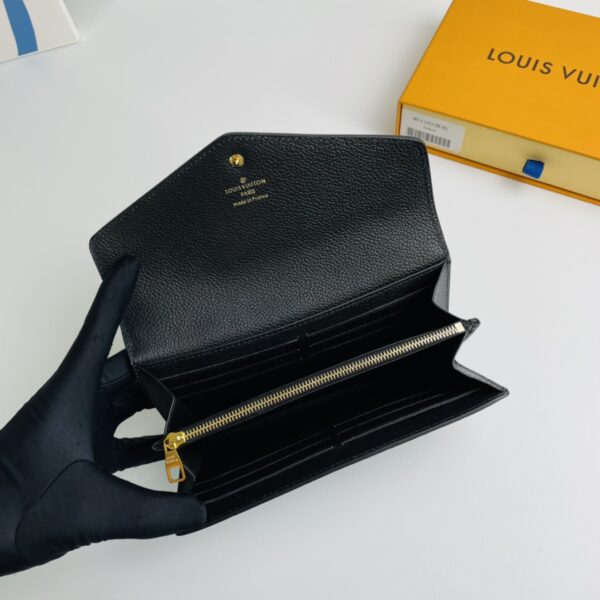 Louis Vuitton Monogram Envelope Style Sarah Wallet - Black 41579 - Image 2