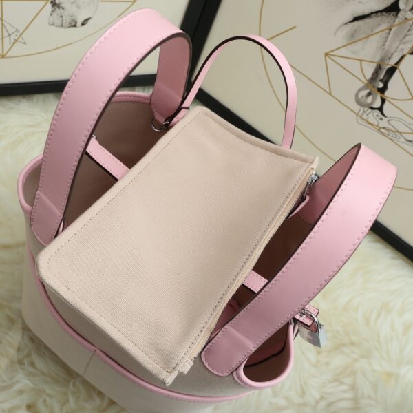 Hermes Cargo Picotin Canvas Handbag - Purple 38420 - Image 2