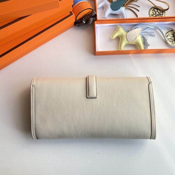 Hermes Jige Elan Sheepskin Lining Bag - White 86459 - Image 3