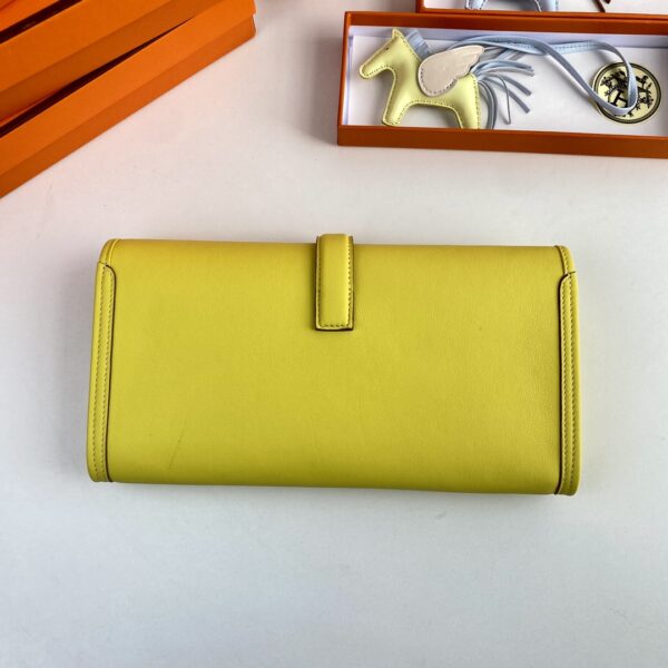 Hermes Jige Elan Sheepskin Lining Bag - Yellow 28662 - Image 3