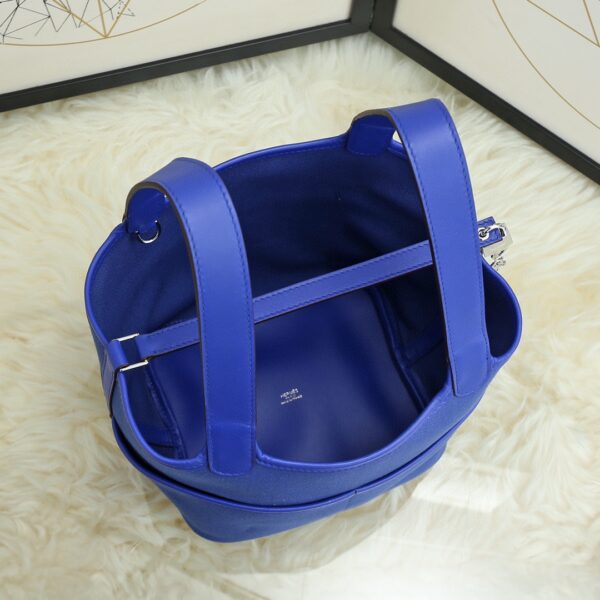 Hermes Cargo Picotin Canvas Handbag - Blue 53660 - Image 2