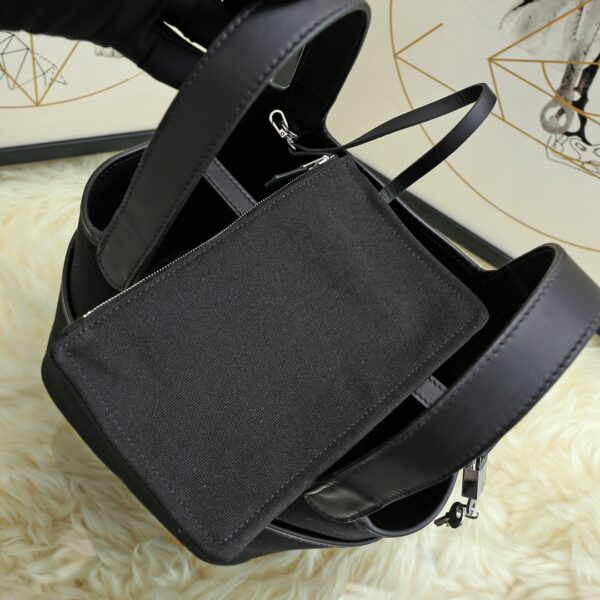 Hermes Cargo Picotin Canvas Handbag - Black 12140 - Image 4