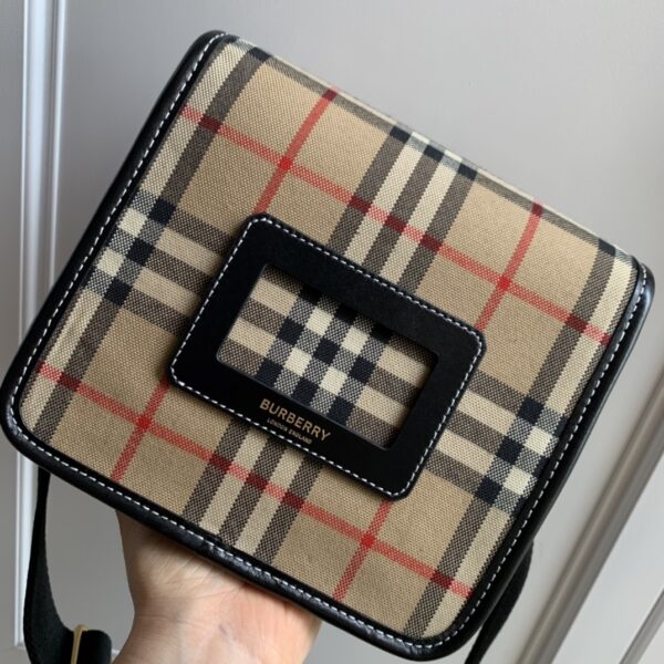Burberry Jayde Vintage Check Crossbody Bag - Black 99303 - Image 5