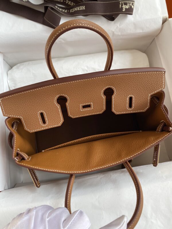 Hermes Birkin Hand-Stitched Handbag - Brown (Golden Buckle) 57936 - Image 4