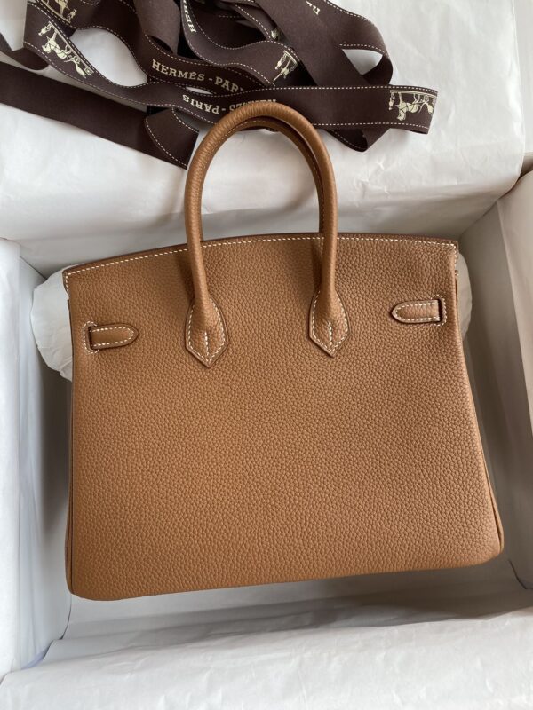 Hermes Birkin Hand-Stitched Handbag - Brown (Golden Buckle) 57936 - Image 2