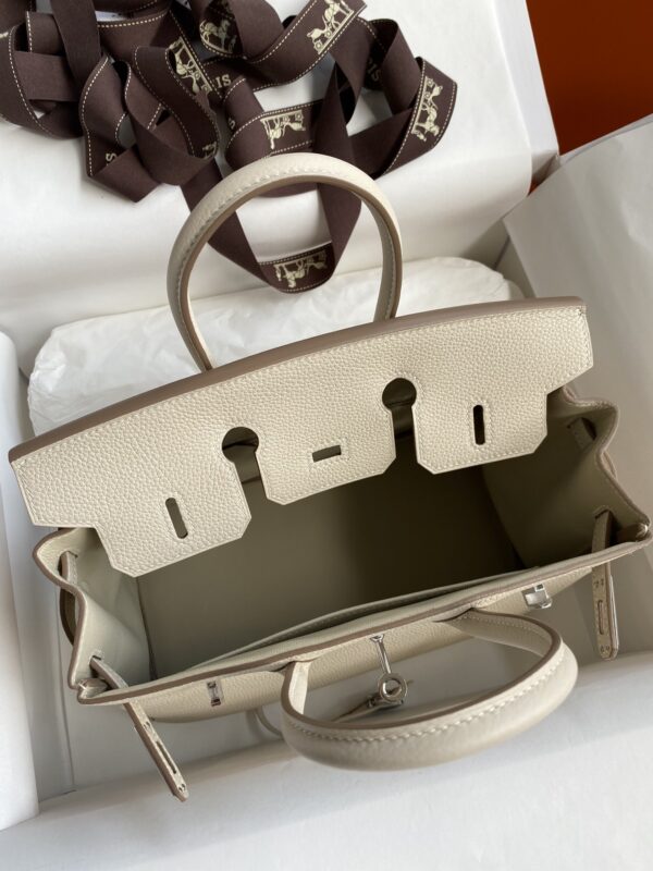 Hermes Birkin Hand-Stitched Handbag - Silver (Silver Buckle) 92508 - Image 3