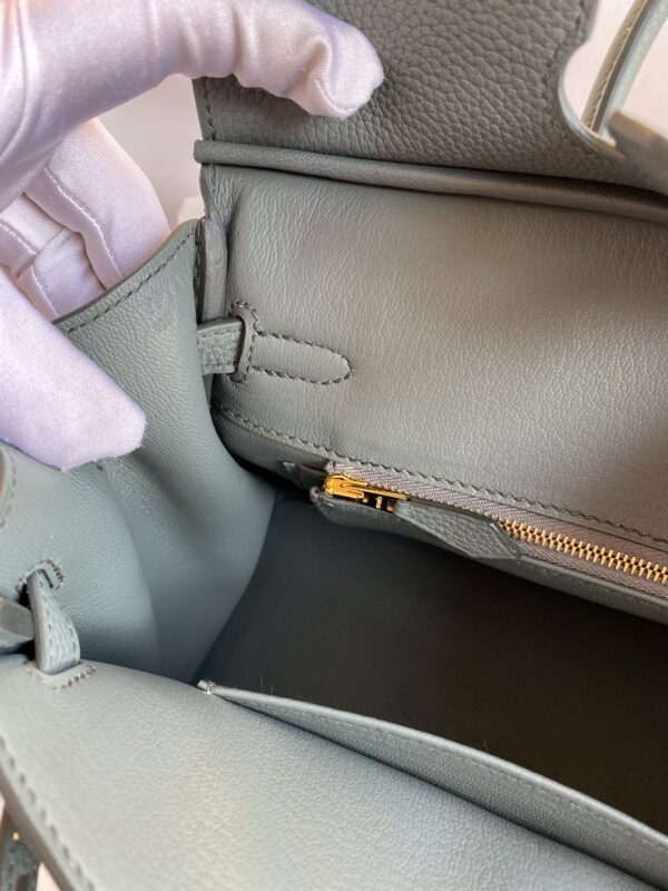 Hermes Birkin Hand-Stitched Handbag - Almond Green 36917 - Image 3