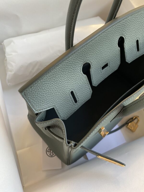 Hermes Birkin Hand-Stitched Handbag - Almond Green 36917 - Image 2