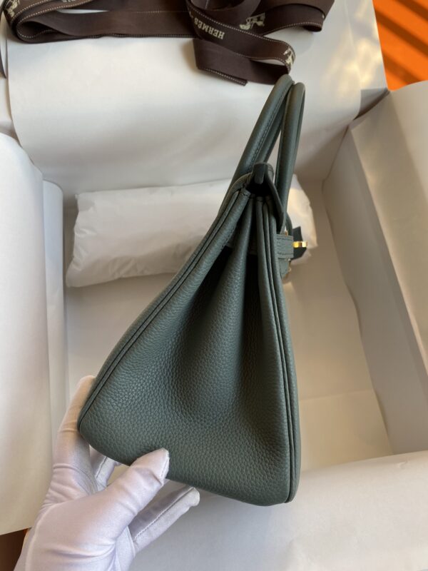 Hermes Birkin Hand-Stitched Handbag - Almond Green 36917 - Image 4