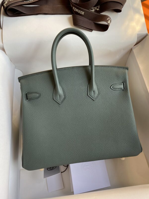 Hermes Birkin Hand-Stitched Handbag - Almond Green 36917 - Image 5