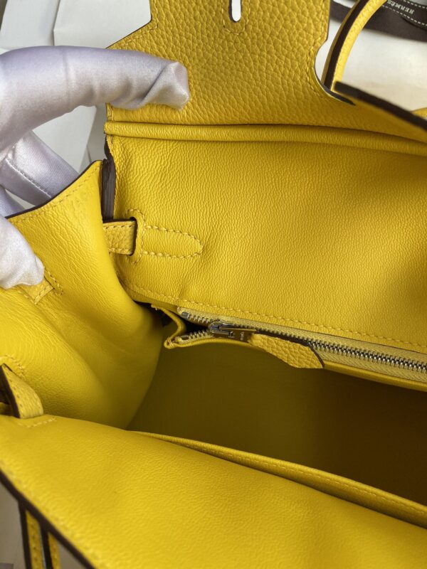 Hermes Birkin Hand-Stitched Handbag - Yellow 65883 - Image 2