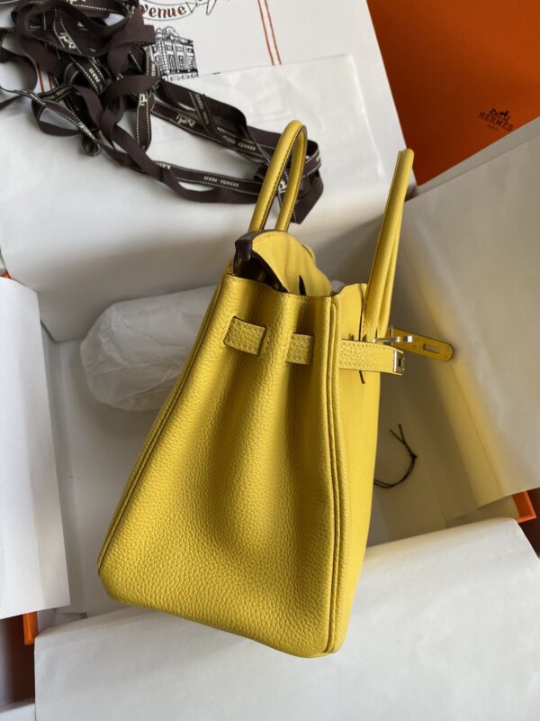 Hermes Birkin Hand-Stitched Handbag - Yellow 65883 - Image 4