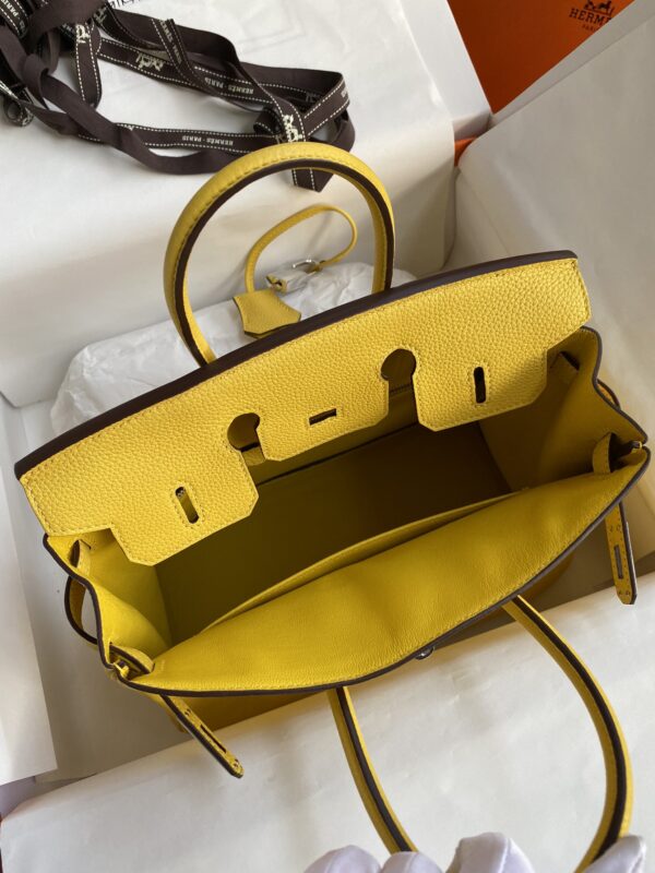 Hermes Birkin Hand-Stitched Handbag - Yellow 65883 - Image 3