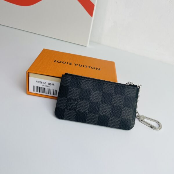 Louis Vuitton Damier Canvas Pouch - Black/Gray 95041 - Image 5