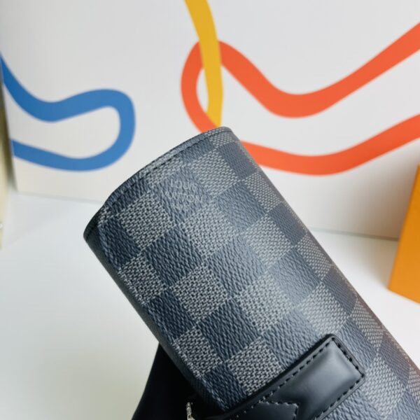 Louis Vuitton Damier Graphite 3 Watch Case - Black 47359 - Image 3
