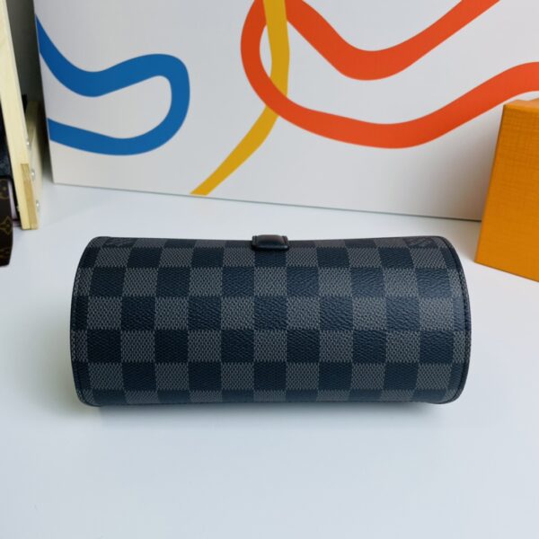 Louis Vuitton Damier Graphite 3 Watch Case - Black 47359 - Image 4