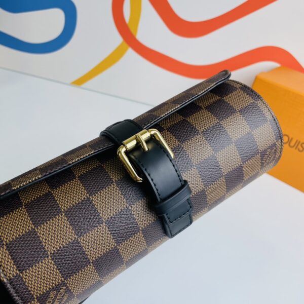 Louis Vuitton Damier Graphite 3 Watch Case - Brown 86311 - Image 2