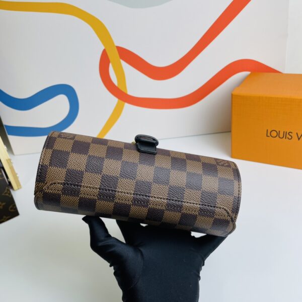 Louis Vuitton Damier Graphite 3 Watch Case - Brown 86311 - Image 4