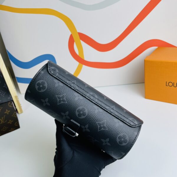 Louis Vuitton Eclipse Monogram canvas 3 Watch Case - Black 78061 - Image 5